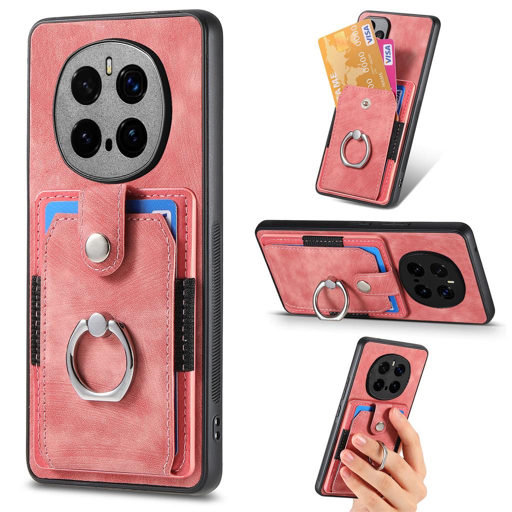 For Honor Magic7 Pro 5G Phone Case Leather Back Cover with Card Slots Kickstand