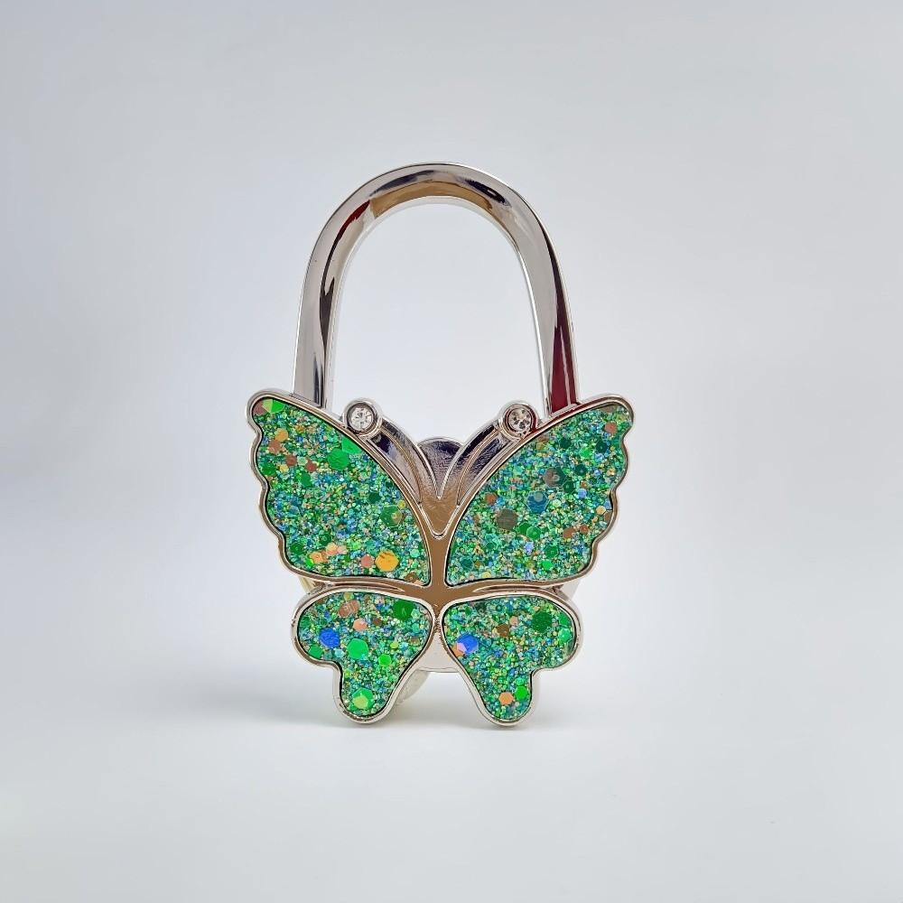 Pretty Butterfly Handbag Hook for Women Foldable Portable Table Hanger Durable Creative Bag Hanger for Table