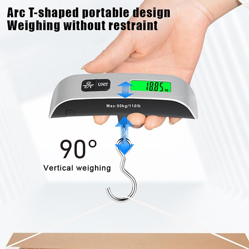 Gold Star 50Kg/110Lb Bagaj Tartısı Elektronik Dijital Tartı Seyahat Taşınabilir Askılı Tartılar 1 Adet