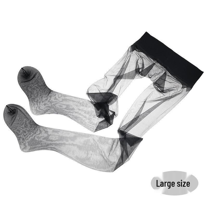 Luoying 360 Seamless Transparent Toe Ultra-Thin Open Crotch Pantyhose 7301 for Women