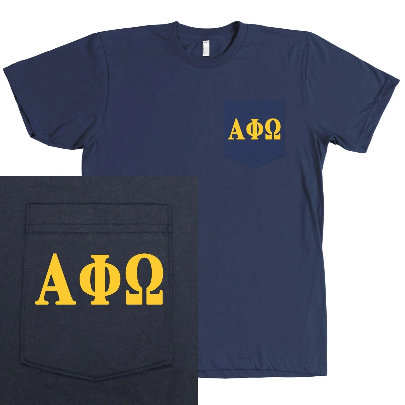 Сервисное братство Альфа Фи Омега Футболка Bella + Canvas с КАРМАНОМ - БОЛЬШЕ ЦВЕТОВ S