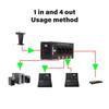 Balanced Sound Splitter 1 Input 4 Output Sound Splitter Box Distribution for Studio Recording Conference Installation