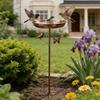 Retro Iron Garden Birdbath Rustproof Standing Bird Basin Hummingbird Feeder  Various Pet Birds
