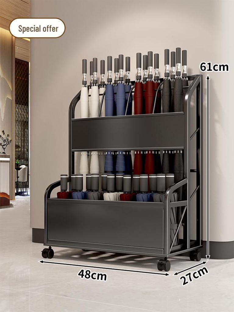 Hotel Lobby Umbrella Rack - Entrance Rain Gear Storage Stand