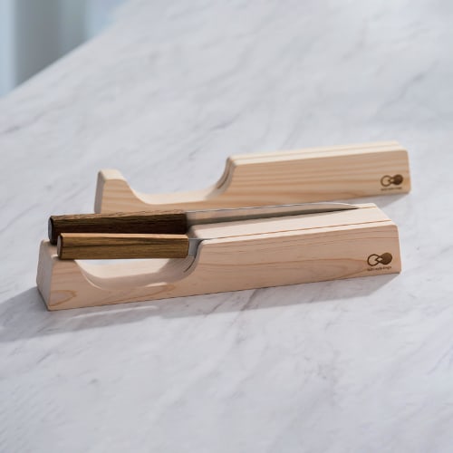 Nichi Nichi Dougu Scrap Wood Knife Stand, Single, Horizontal, Wooden, Made in Japan