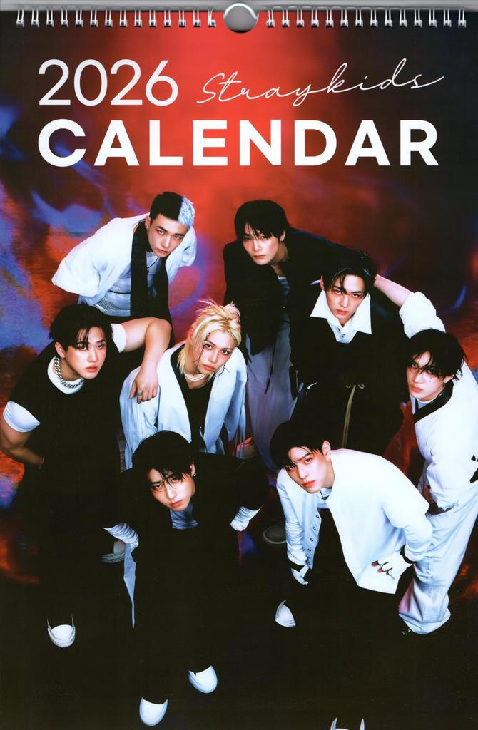 Stray Kids Merchandise Large Wall Calendar 2026 Sticker Set (Reiwa 8) + K-POP