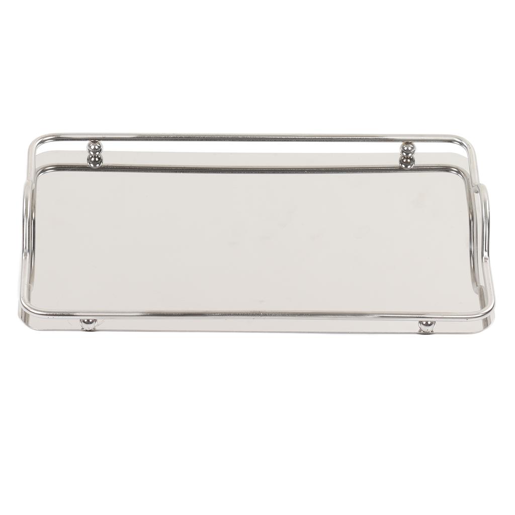 Large Rectangle Tray Stainless Steel Home Living Room Commercial Dishes Tray for Coffee Water Cups Fruit