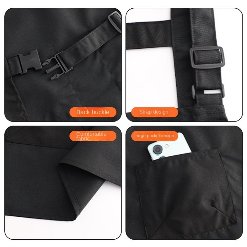 Oil-proof Working Clothes Canvas Baking Overalls New Coffee Shop Bibs  Household