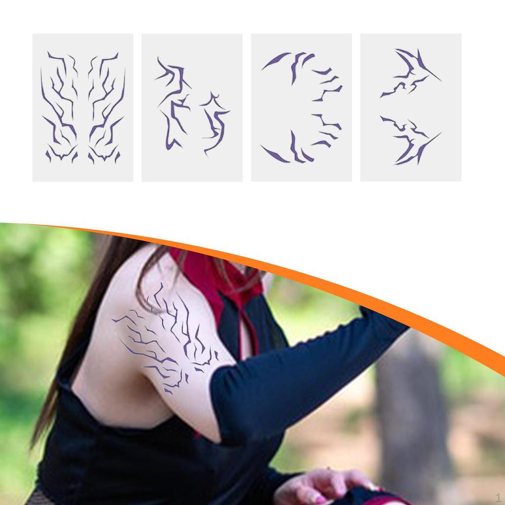 Temporary Tattoos Stickers Body Decals Face Sticker for Birthday Party Masquerade