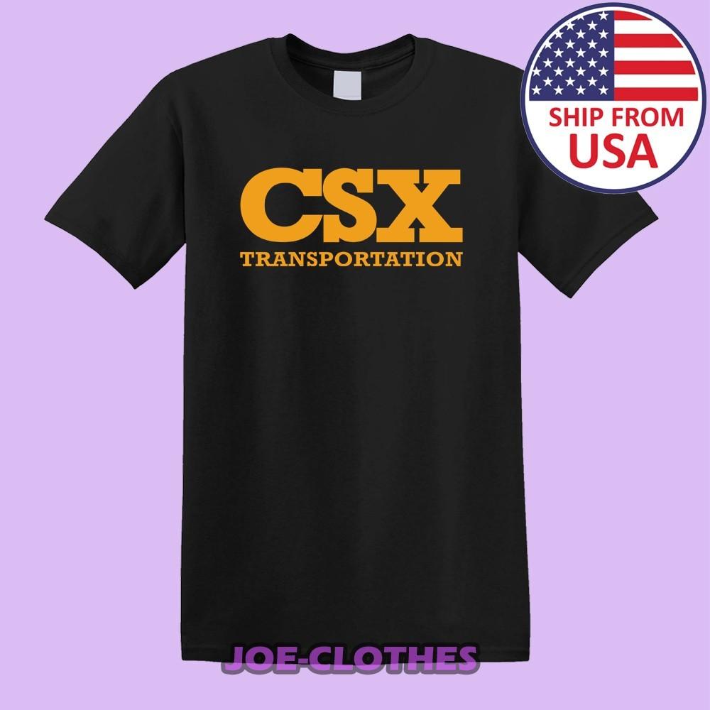 CSX Transportation Logo Black T-shirt Ship from USA