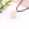 Natural Stone Crystal Agate, Large 24Mm Kabar Star Amethyst Pendant, Geometric Hexagram Necklace N757.