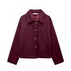 Ladies' Solid Color Fashionable Long Sleeved Button Casual Top,  Jacket Jacket Jacket