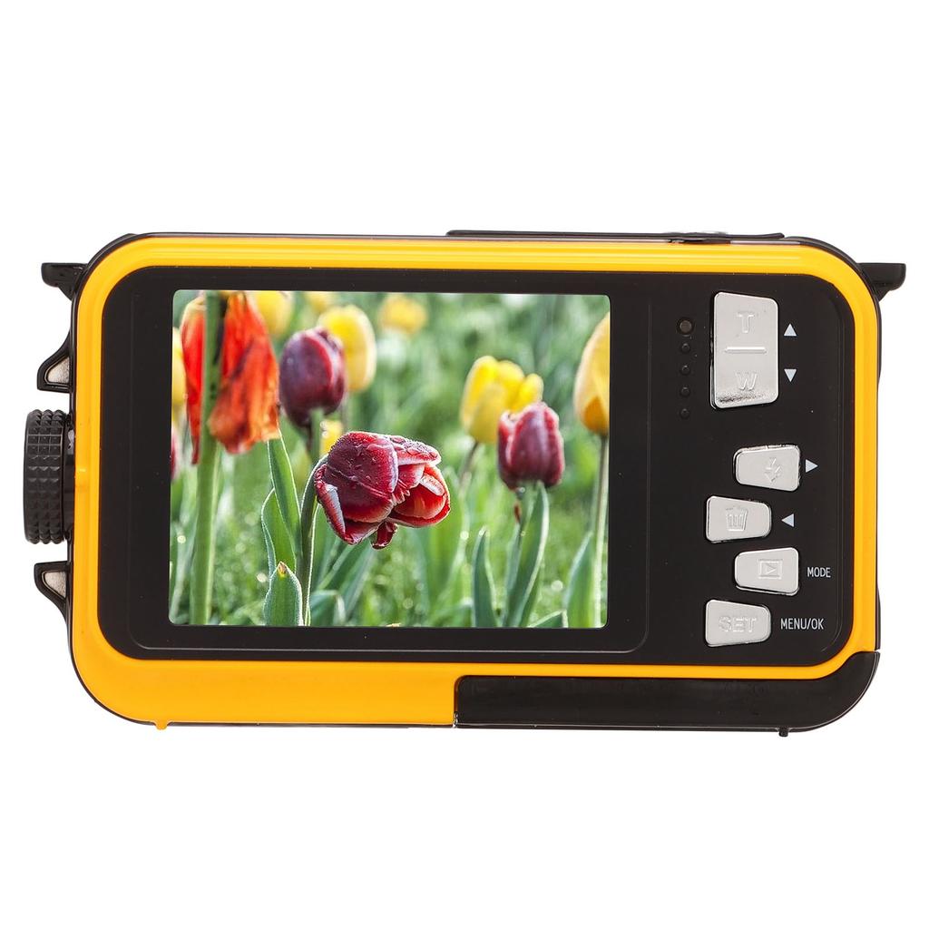 Full HD 2.7K 48MP 10ft Water Resistant Underwater Digital Camera 16X Digital Zoom Front Rear Double Screens Water Resistant Digital Camera