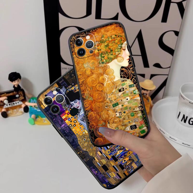 QE14 Gustav Klimt Phone Case for Samsung Galaxy A11 A12 A13 A15 A52S A53 A55 A56 A70 A71 A72 A73 F06 F16 F56 S10 Plus S10e