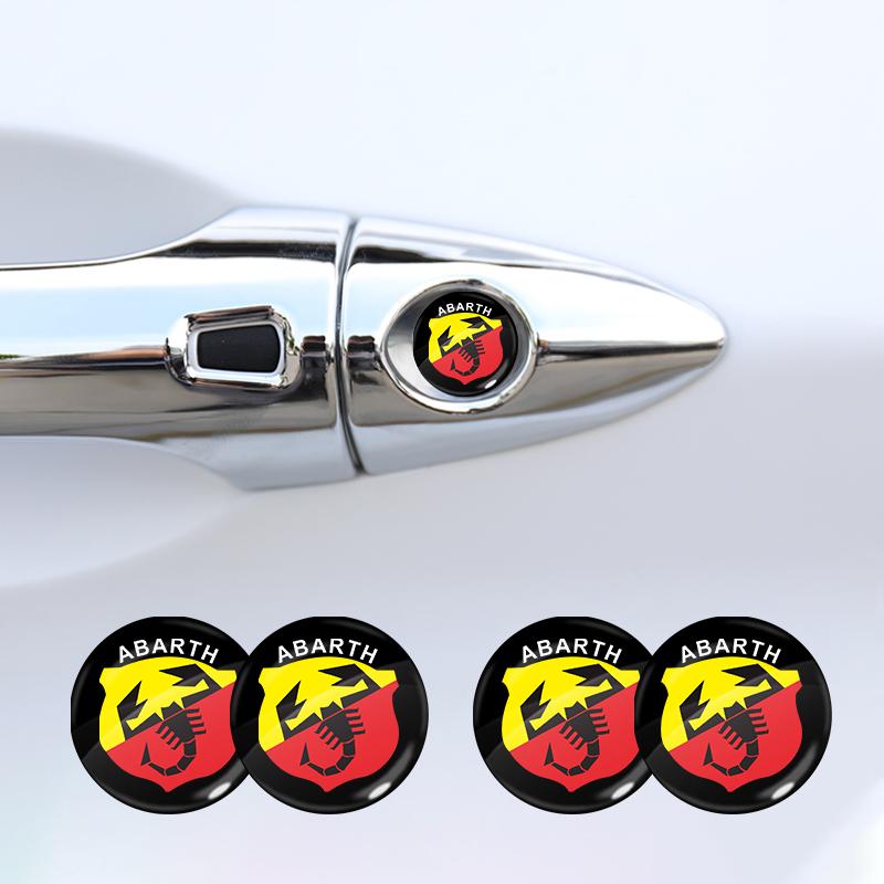 2/4/6 Stück Auto Türschloss Schlüsselloch Aufkleber Auto Schlüssel Aufkleber Emblem für FIAT Abbas Abarth 500 Panda Bravo Punto Tipo Linea Ducato Freemont