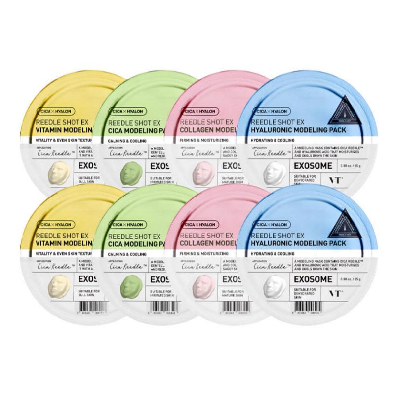 VT COSMETICS Reedle Shot EX Modeling Pack Set (25g × 8 Packs)