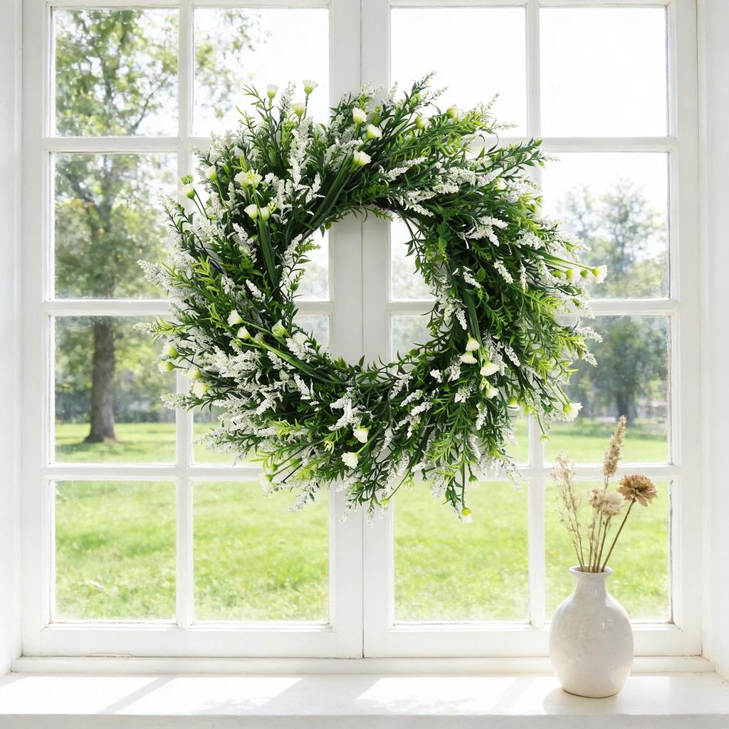 Kai Jin Lavender Letter Wreath for Indoor/Outdoor Door Decoration