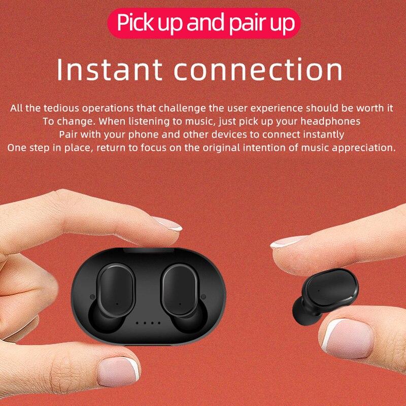A6S Wireless Bluetooth Earphones HiFi TWS True Headset Noise Cancelling Earphones With Microphone Headphones For iPhone Xiaomi