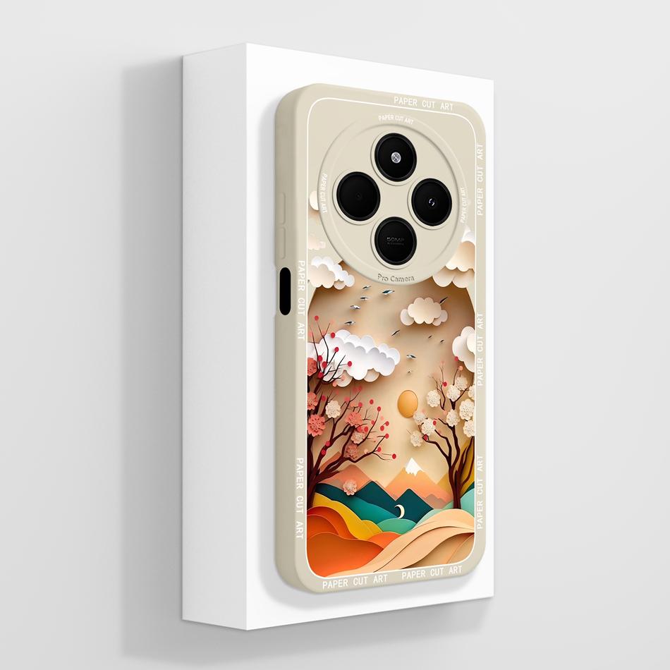 Case For POCO C75 Oil Painting Phone Back Cover For Xiaomi POCO C 75 4G 5G Soft Liquid Silicone Bumper Camera Protection Funda