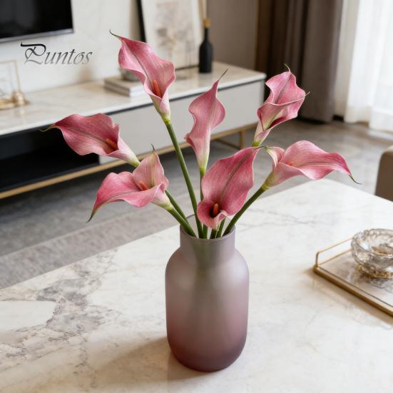 Long-lasting Artificial Flower Common Calla Lily Realistic Fake Stem Home Office Durable Wedding Party Indoor Outdoor Faux Bloom Centerpiece