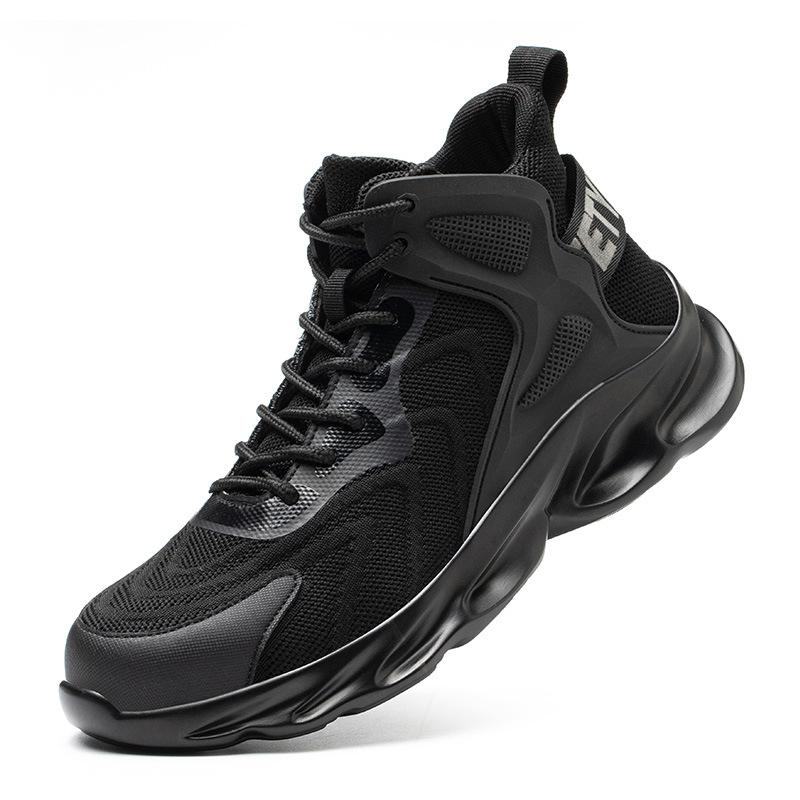 Arbeitsschuhe, bruchsicher und durchstichfest, atmungsaktive isolierende Sicherheitsschuhe mit Fliegenstrick, leichte Herren-Arbeitsschuhe mit weicher Sohle