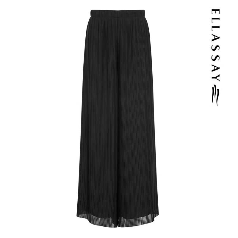 ELLASSAY Flowy Chiffon Wide-Leg Skirt Pants