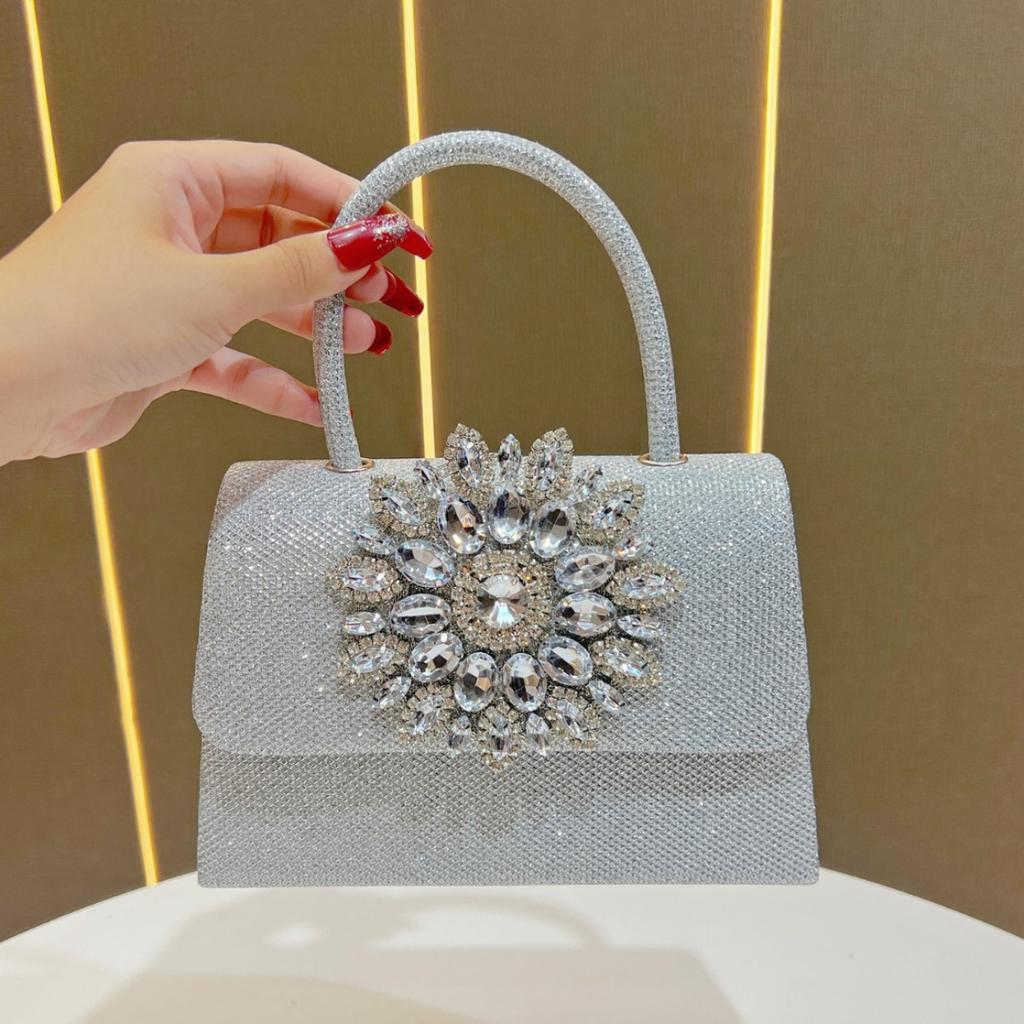 New Fashion Women Bag,Vintage Rhinestone Chain Square Bag,Diamond Handbag Crossbody Evening Bag