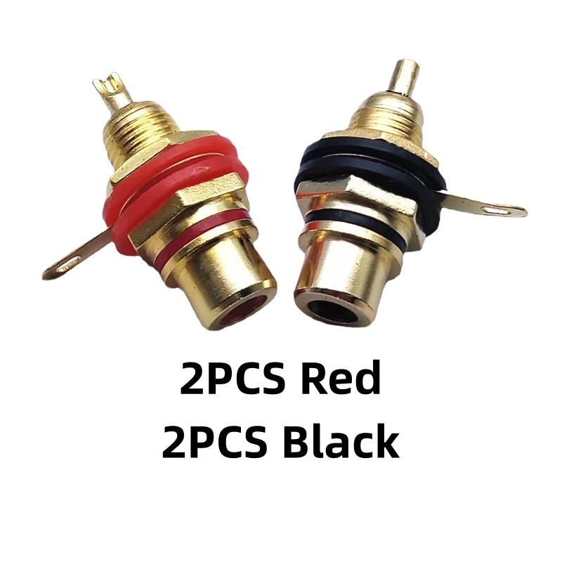 4/10Pcs 3.5Mm Av Plug Nickel Plated Female Socket Lotus Connector Chassis Panel Mount Adapter Audio Terminal Plug