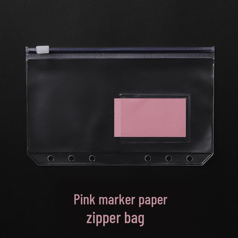 A5/A6 Multi-spec Transparent 6-Hole Zipper Loose-Leaf Notebook & Ticket Planner PVC Storage Bag