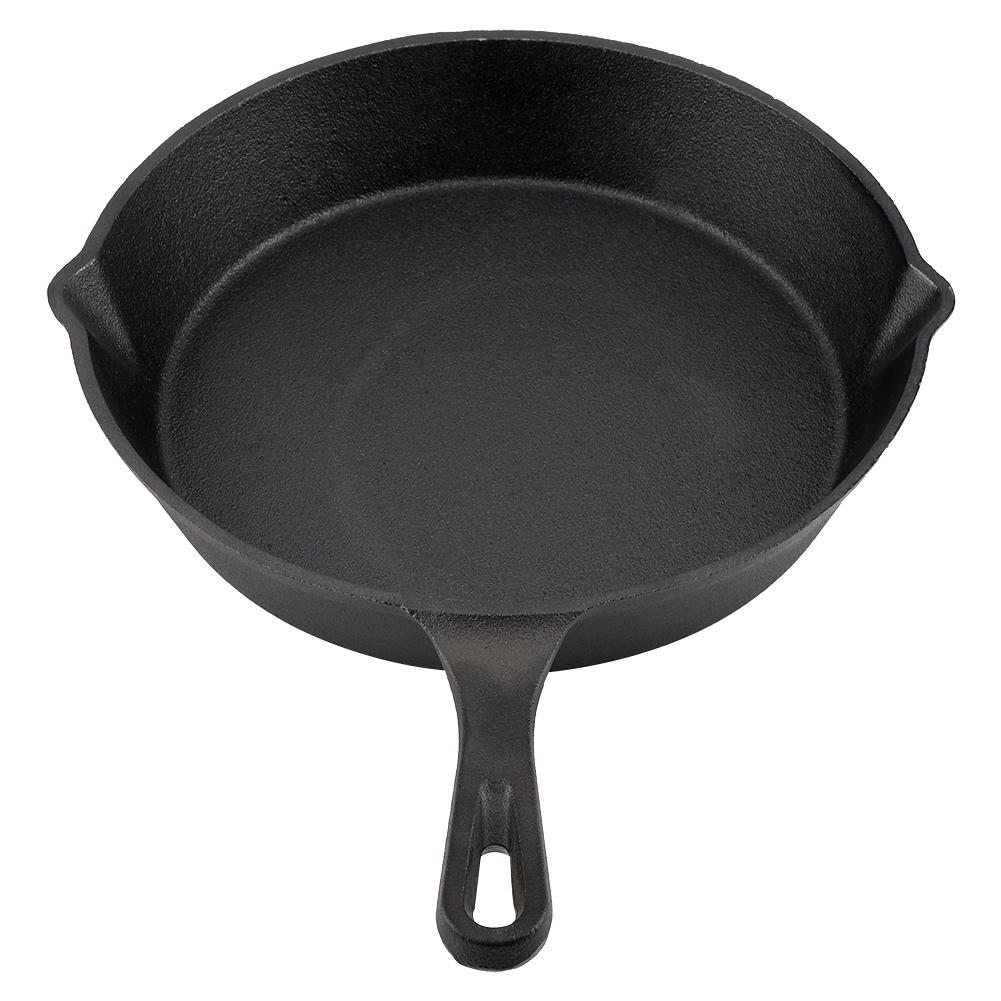 Cast Iron Frying Pan, Diameter 27 Cm, Cast Iron Frying Pan, Iron Frying Pan, Cast Iron Frying Pan, Grill Pan for Stove, Oven, Grill, Induction Cooker,