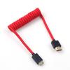 HD to Micro HD/MINI HD/HD Coiled Cable 1080P 4K 60Hz High-Speed High-Definition Television Cable for Monitor Computer |Black Re