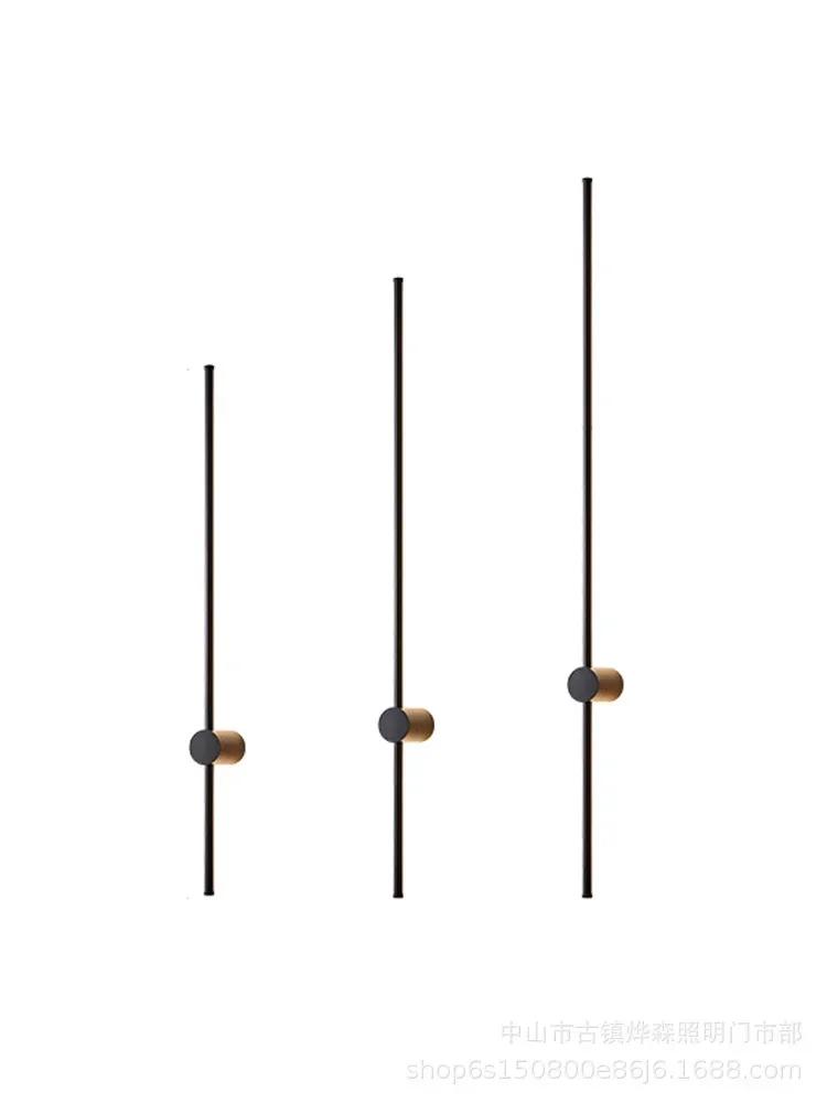 Nordic Line LED Wall Lamp Gold Rod Living Room Home Decor Sofa Background Wall Light Modern Creative Simple Bedroom Bedside Lamp