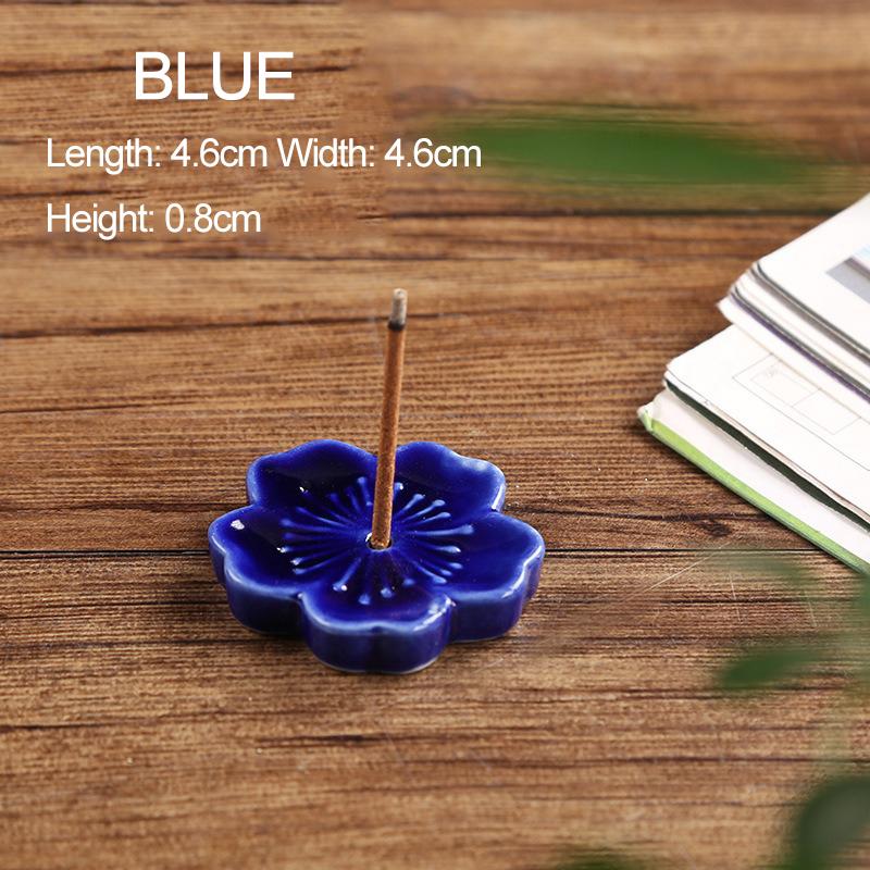Ceramic Cherry Blossom Incense holder wax melt Burner sahumerios holder Aromatherapy Office Teahouse Living Room Ornament