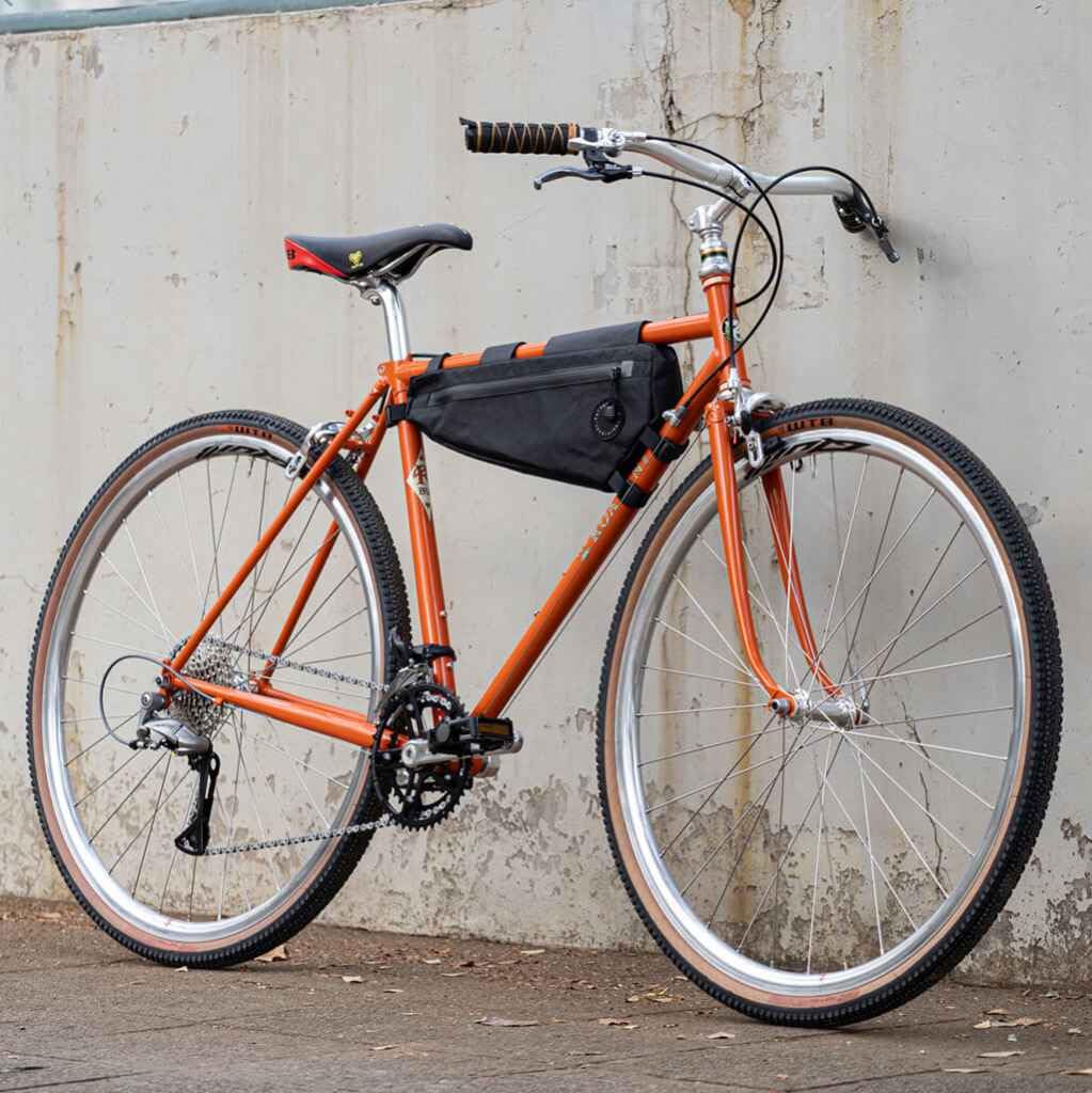 Made in Japan FAIRWEATHER Half Frame Bag (Olive) Half Frame Bag Bicycle Bag Fairweather Lightweight Waterproof Bikepacking Frame Mount Type Touring Cy