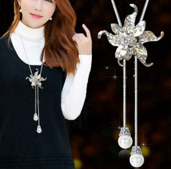 Elegante Quasten-Pulloverkette für Damen - Vielseitiges, hochwertiges europäisches und amerikanisches Design für Herbst/Winter-Mode