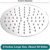 New ModelsRainfall Shower Head, 20cm Round 304 Stainless Steel Shower Head With Anti-blocking Silica Gel