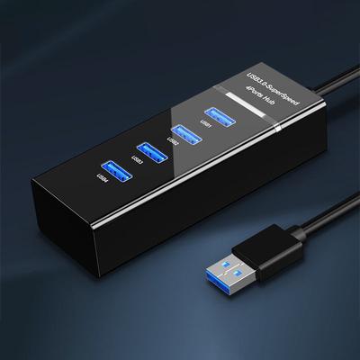 Super Speed 5 Gbps Transmission Multi 4 Port USB 3.0 Hub with LED Light USB Hub 3.0 Splitter Expansion Adapter for PC Computer