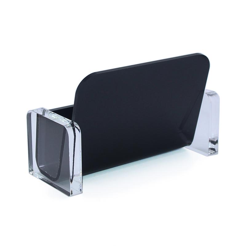 Transparent Plastic Business Card Case Holder Blank Acrylic Clear Desktop Shelf Box Storage Display Stand Place Desk Card Holder