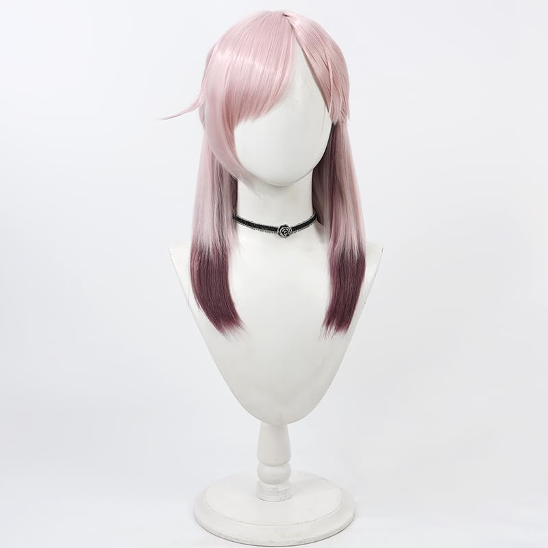 Cosplay Wig, Jatoin Hodoki Wig, Long with Net, Harajuku Style, Pink-Brown Gradient, Heat-Resistant Wig