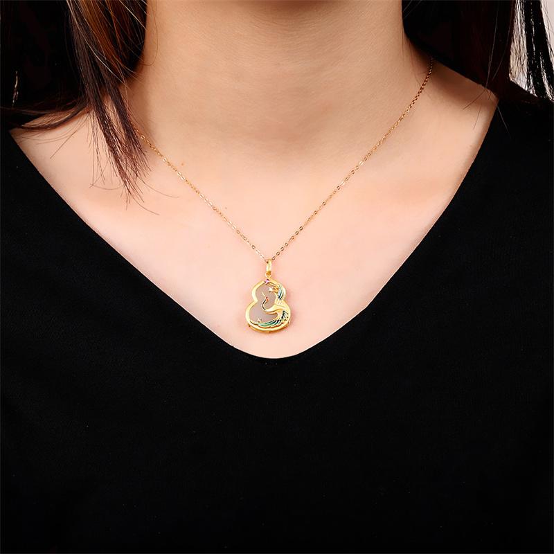 Retro Jade Phoenix Pendant Necklace For Lady Bridal Wedding Accessories Fashion Women Silver 925 Chain Necklace Jewelry Female