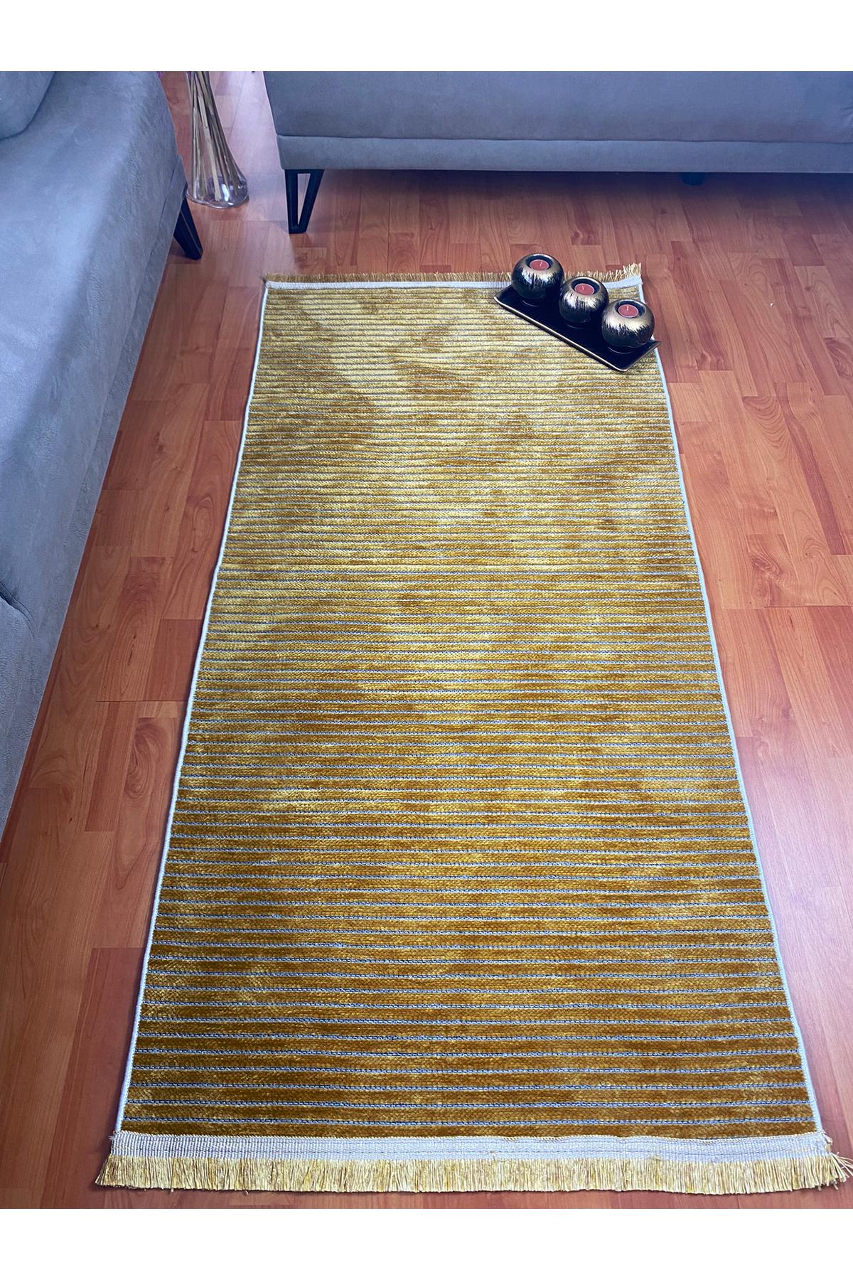 

Rovigo Home Современный тканый ковер из синели 80x150 жёлтый
