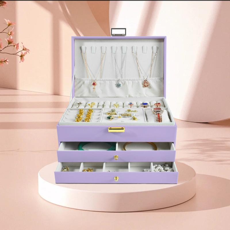 Portable Jewelry Box European Princess Travel Korean Hand Jewelry Jewelry Bag Earrings Ring Small Storage Box