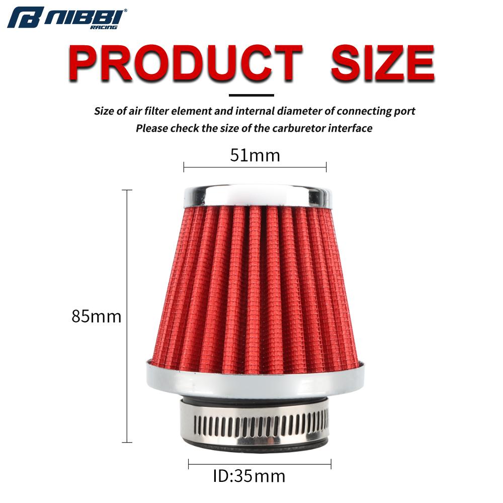 

NIBBI Universal Carburetor PZ19 19mm Carburetor Air Filter Kit for 50cc 70cc 90cc 110cc125cc ATV Dirt Bike 4 Wheeler Motorcycle Air Filter