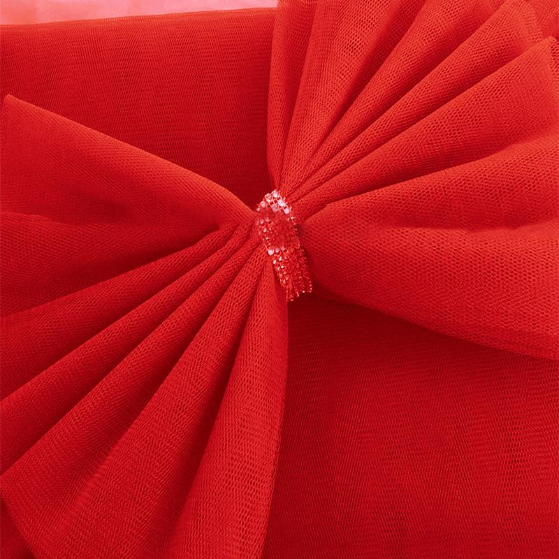 New Year Cabinet Door Ribbon Big Red Bow Large Door Lace Christmas Tree Bow Holiday Decorations Front Door Party Supplies
