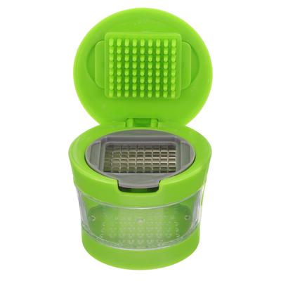 Garlic Press Chopper Slicer Hand Presser Crusher Practical Kitchen Tools (Green) Garlic Press Stainless Steel
