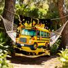 School Bus Lightning Outdoor Flannel Blankets, Outdoor travel, Home Blankets, Fan Gifts,Suitable for All Seasons, Christmas Gifts. R1127188