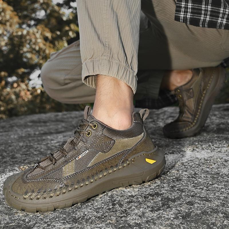 Men's Casual Shoes Versatile Genuine Leather Male Sports Shoes Leisure Soft Soles Sneakers Outdoor Men Treking Footwear Trainers