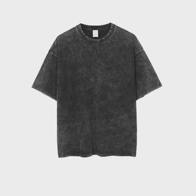 Distressed Solid Color Short-Sleeve T-Shirt for Men - European & American Summer Street Style