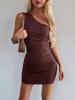 2026 Frühling/Sommer Europäisches & Amerikanisches Damen Sexy Figurbetontes Raffung Bodycon Kleid