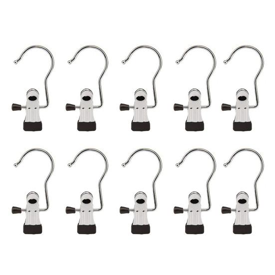 

10 шт. универсальные прищепки для одежды, влагостойкие зажимы для одежды из нержавеющей стали для подвешивания одежды для дома чёрный